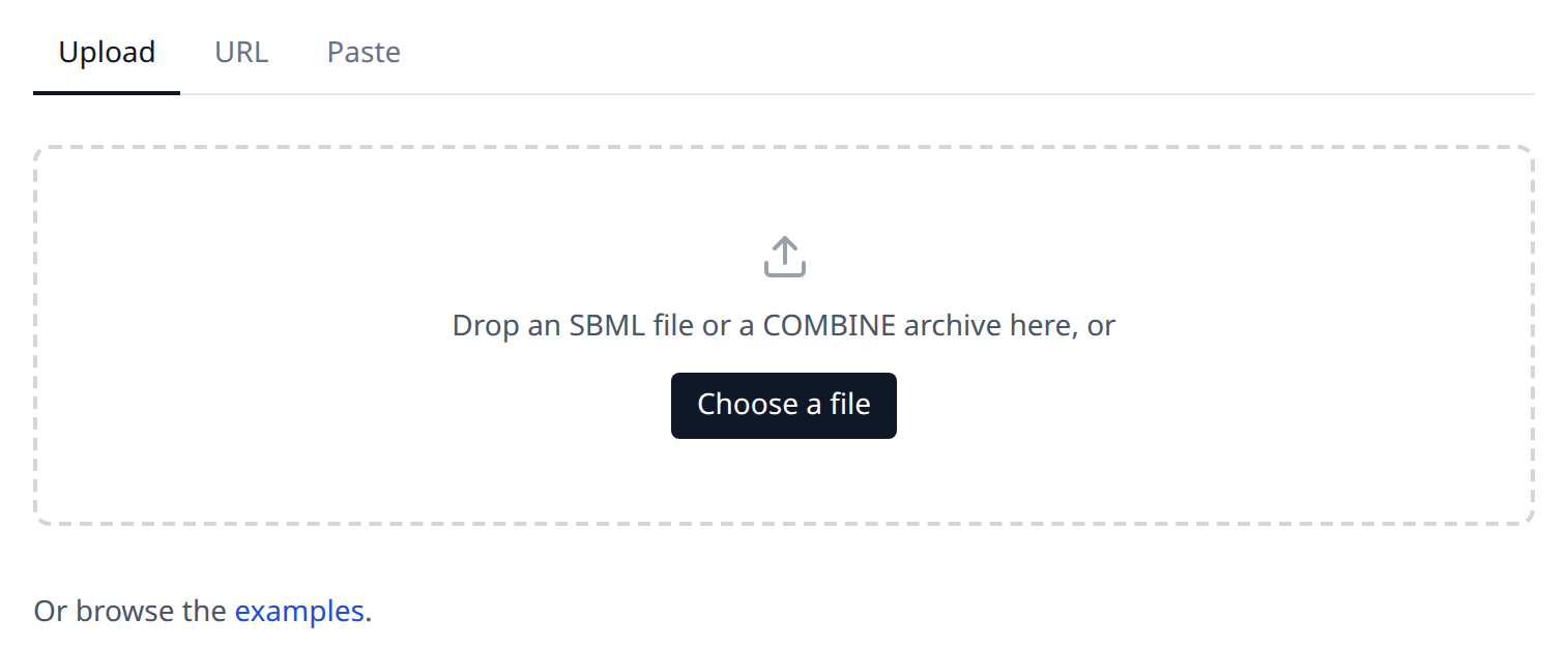 The home page, on the Upload tab, with the URL and Paste tabs next to it